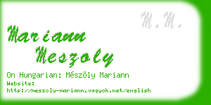 mariann meszoly business card